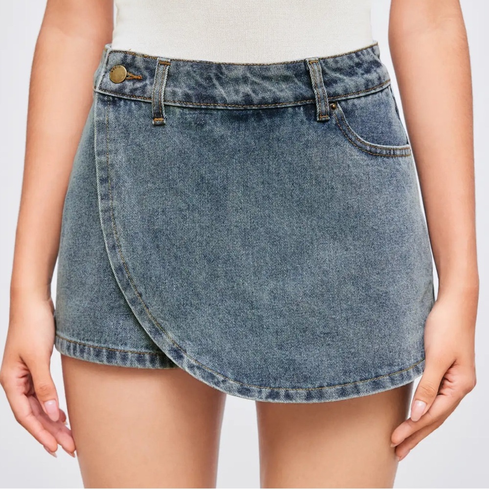 Cider Classic Blue Denim Skort - Picture 2 of 14